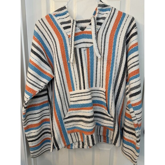 Original Senor Lopez Woven Baja Hoodie Size Medium Sweatshirts
